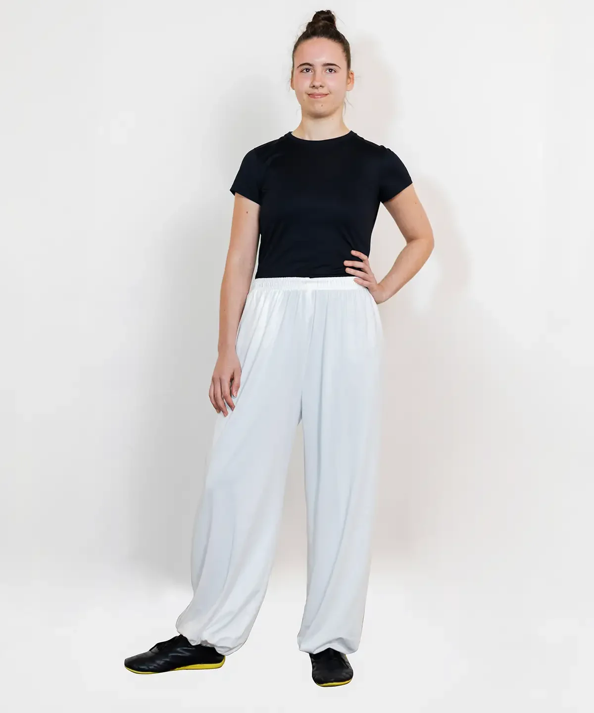 Luxe Lantern Pants White
