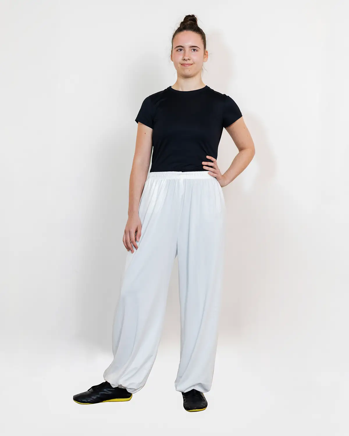 Luxe Lantern Pants White