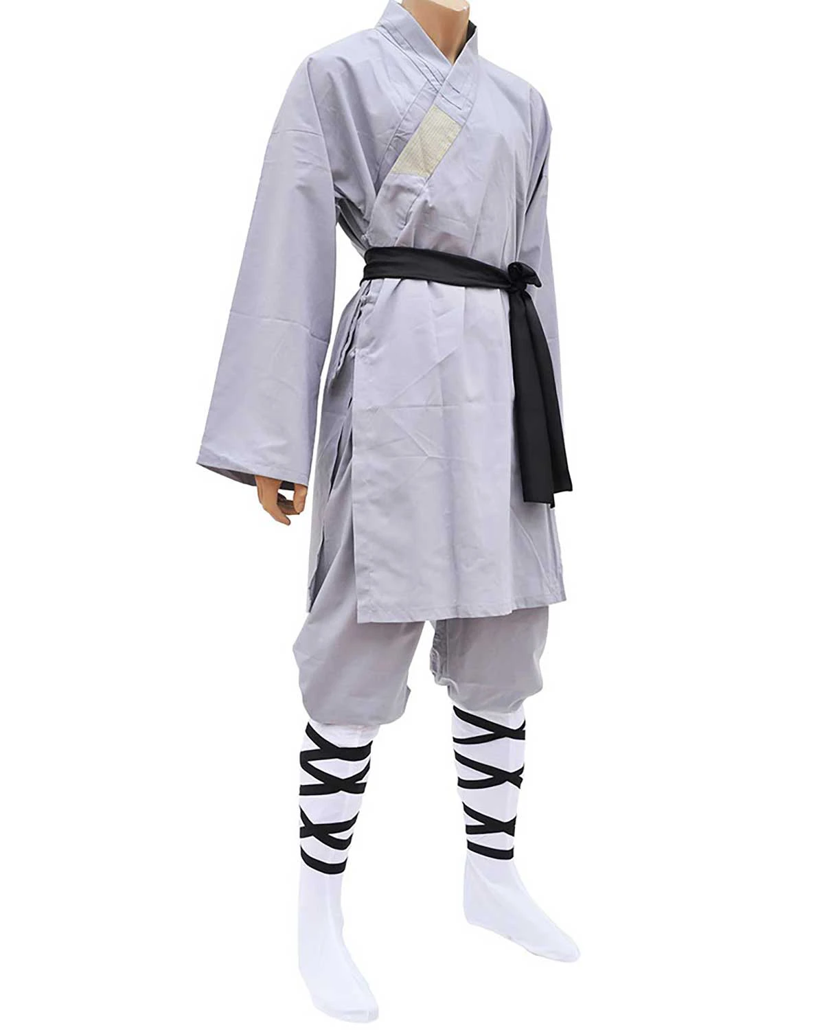 Shaolin Martial Arts Uniform Grey Side