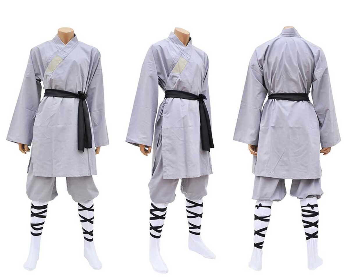 Shaolin Uniform Grey Front and Back