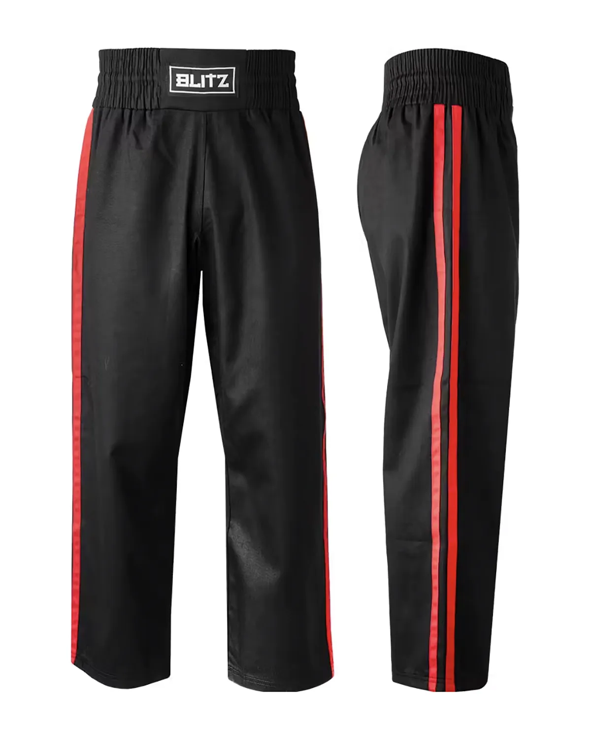 Classic Polycotton Contact Trousers Black Red