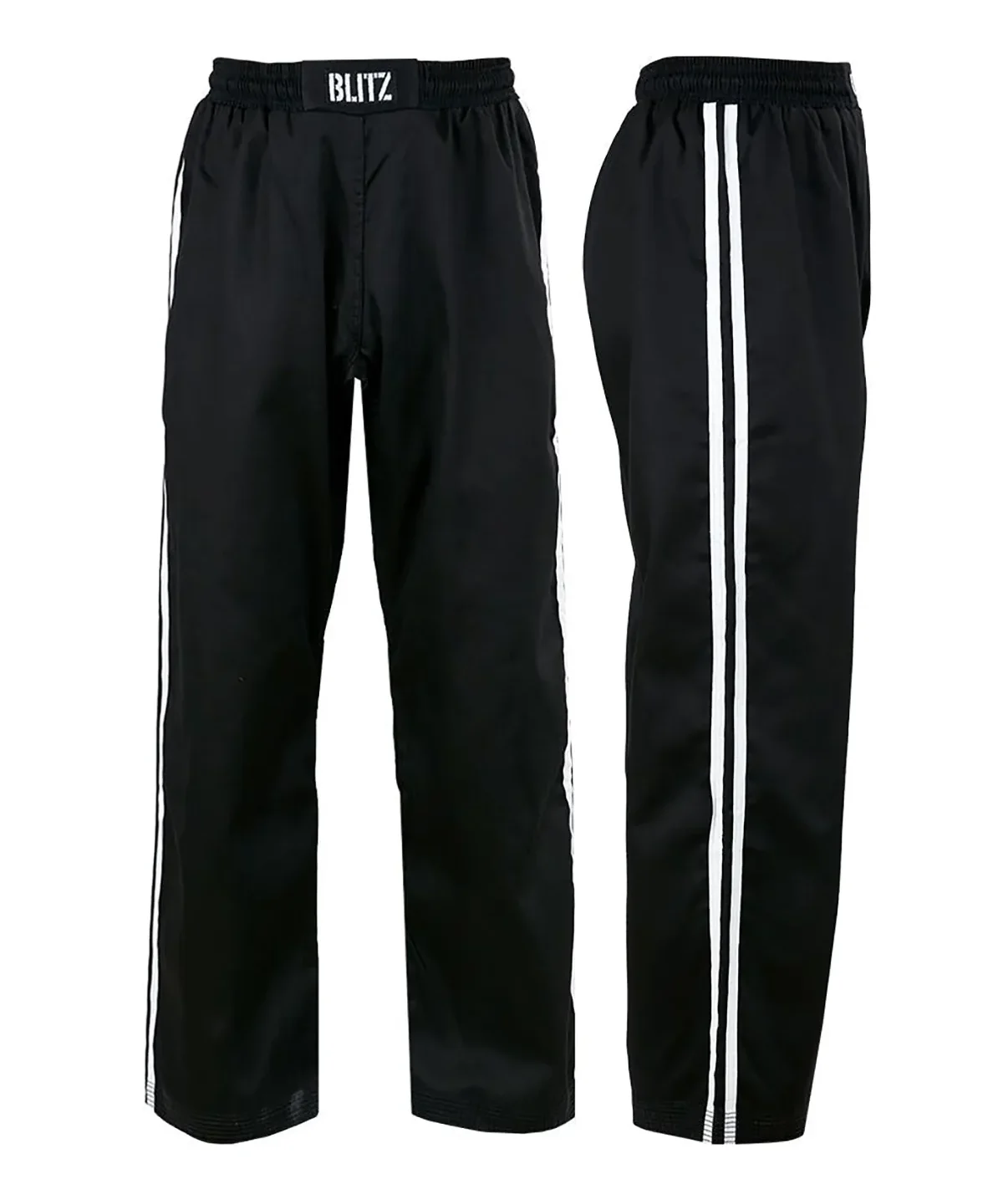 Classic Polycotton Contact Trousers Black White