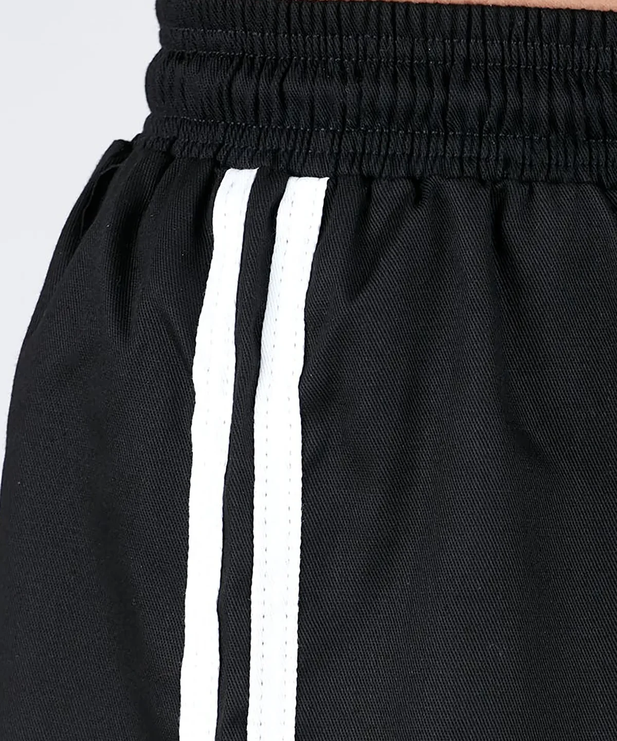 Classic Polycotton Contact Trousers Black White