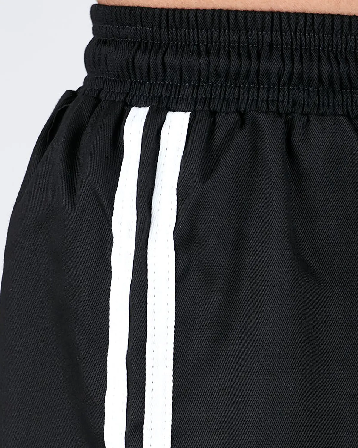 Classic Polycotton Contact Trousers Black White