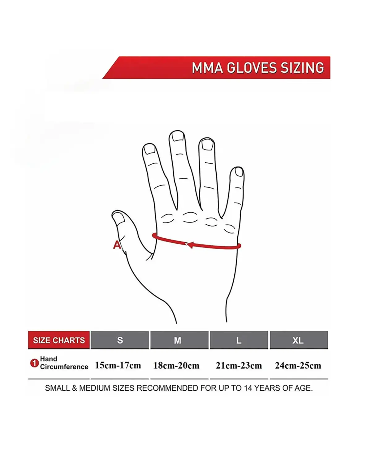 MMA Gloves Size