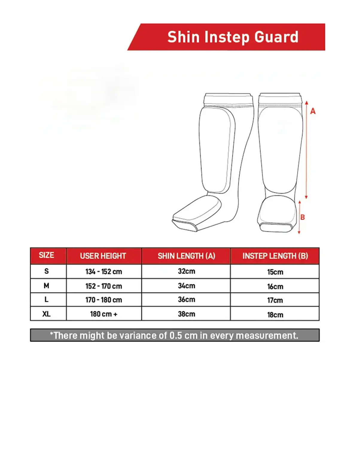 Protection Shin Guard Size